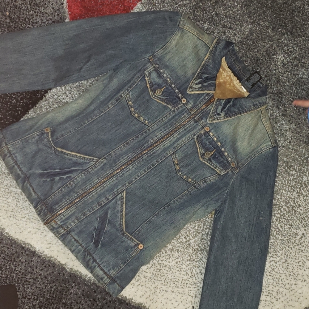 DKNY vintage sherpa jean jacket